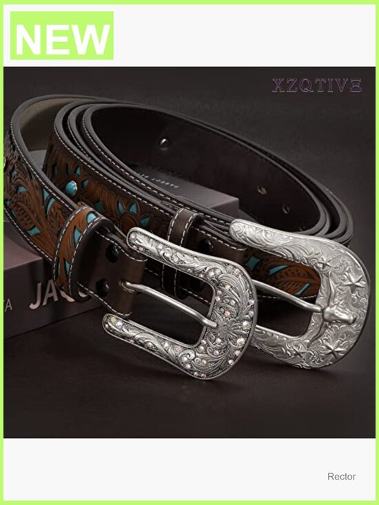 Genuine Leather Western Belt Interchangeable Buckle Cowboy Belt main image 6